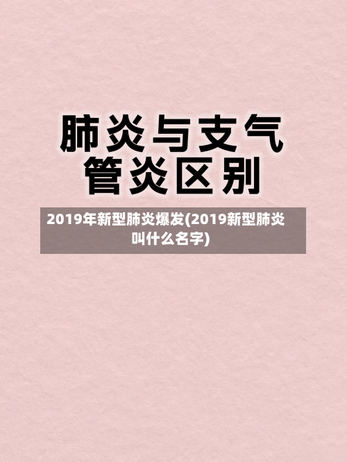 2019年新型肺炎爆发(2019新型肺炎叫什么名字)-第3张图片