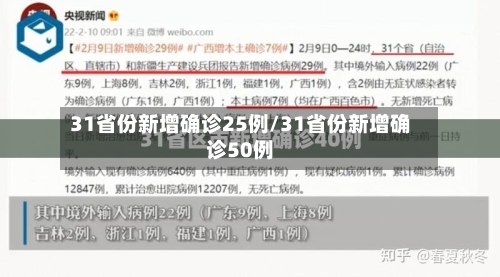 31省份新增确诊25例/31省份新增确诊50例-第2张图片