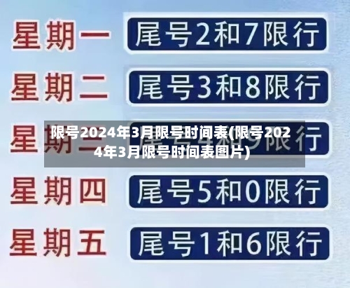 限号2024年3月限号时间表(限号2024年3月限号时间表图片)-第2张图片