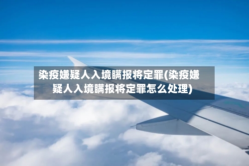 染疫嫌疑人入境瞒报将定罪(染疫嫌疑人入境瞒报将定罪怎么处理)-第2张图片
