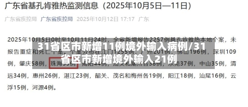 31省区市新增11例境外输入病例/31省区市新增境外输入21例-第3张图片