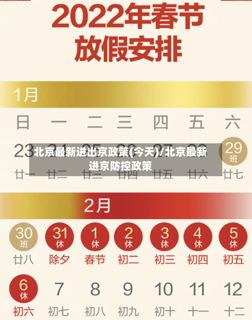 北京最新进出京政策(今天)/北京最新进京防控政策