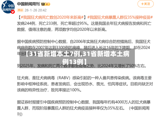 【31省新增本土7例,31省新增本土病例13例】
