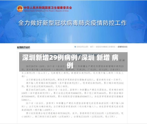 深圳新增29例病例/深圳 新增 病例-第1张图片