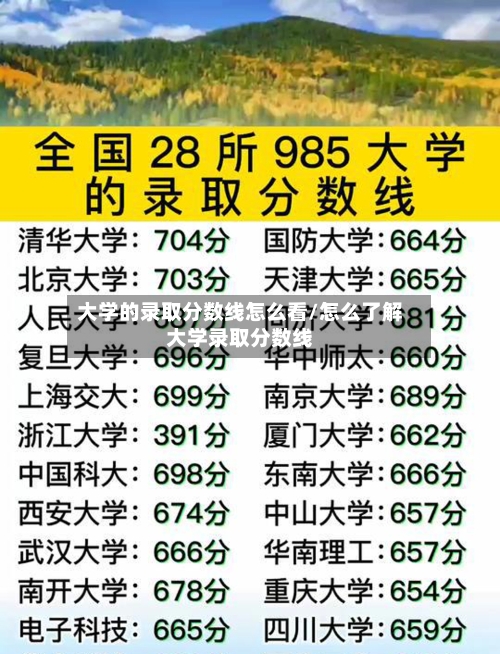 大学的录取分数线怎么看/怎么了解大学录取分数线-第1张图片