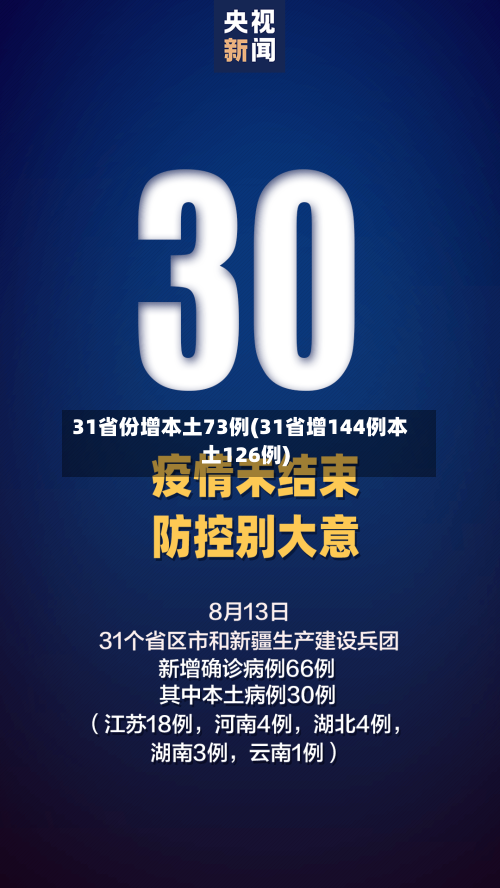 31省份增本土73例(31省增144例本土126例)-第3张图片