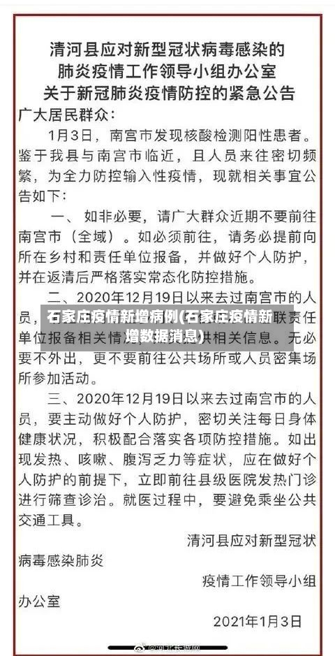 石家庄疫情新增病例(石家庄疫情新增数据消息)