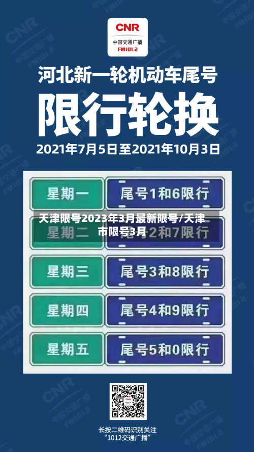 天津限号2023年3月最新限号/天津市限号3月-第1张图片