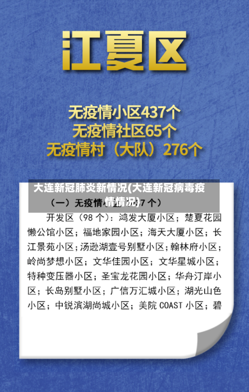大连新冠肺炎新情况(大连新冠病毒疫情情况)-第1张图片