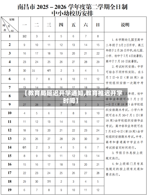 【教育局延迟开学通知,教育推迟开学时间】-第3张图片