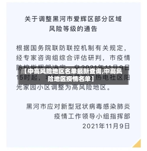 【中高风险地区名单最新查询,中高风险地区疫情名单】