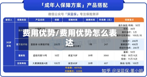 费用优势/费用优势怎么表达-第1张图片