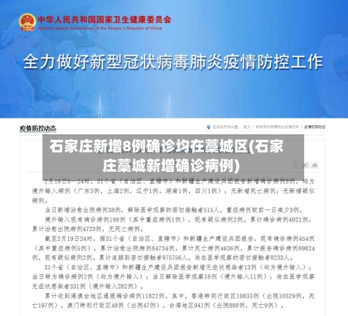 石家庄新增8例确诊均在藁城区(石家庄藁城新增确诊病例)-第3张图片
