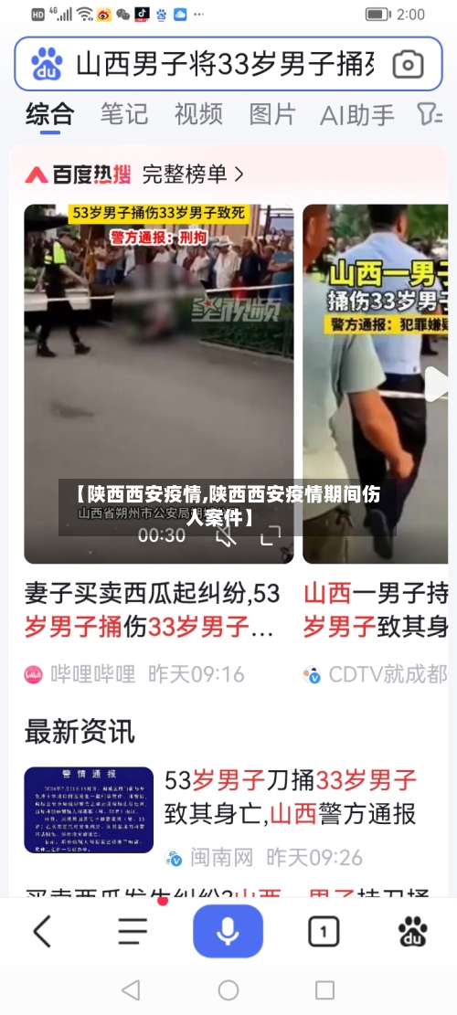 【陕西西安疫情,陕西西安疫情期间伤人案件】-第2张图片