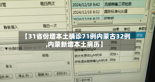【31省份增本土确诊71例内蒙古32例,内蒙新增本土病历】-第1张图片