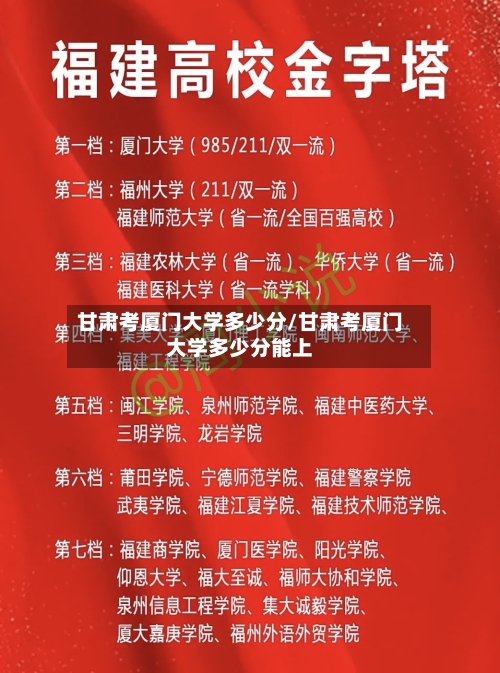 甘肃考厦门大学多少分/甘肃考厦门大学多少分能上-第3张图片
