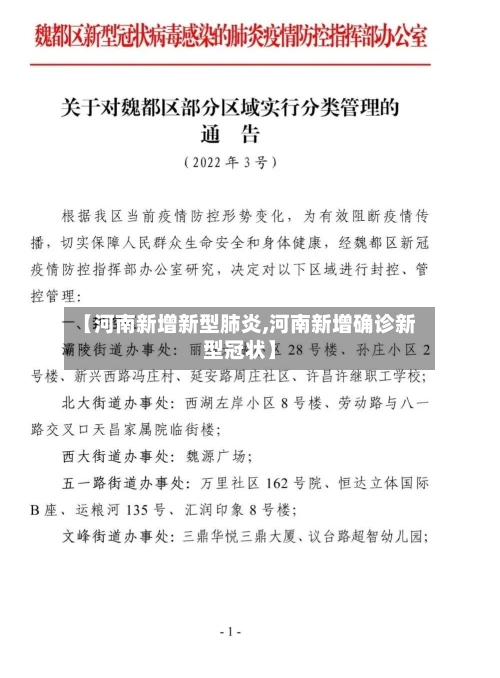 【河南新增新型肺炎,河南新增确诊新型冠状】-第2张图片