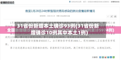 31省份新增本土确诊93例(31省份新增确诊10例其中本土1例)