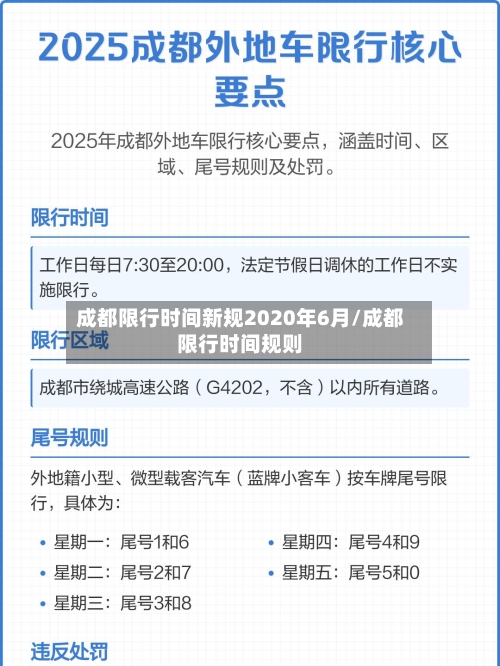 成都限行时间新规2020年6月/成都限行时间规则