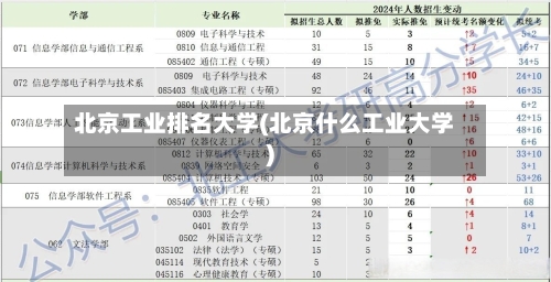 北京工业排名大学(北京什么工业大学)-第2张图片