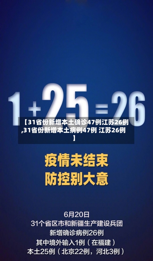 【31省份新增本土确诊47例江苏26例,31省份新增本土病例47例 江苏26例】-第2张图片