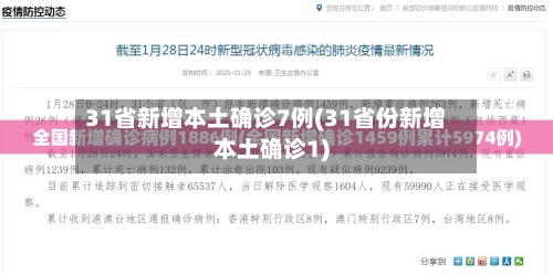 31省新增本土确诊7例(31省份新增本土确诊1)