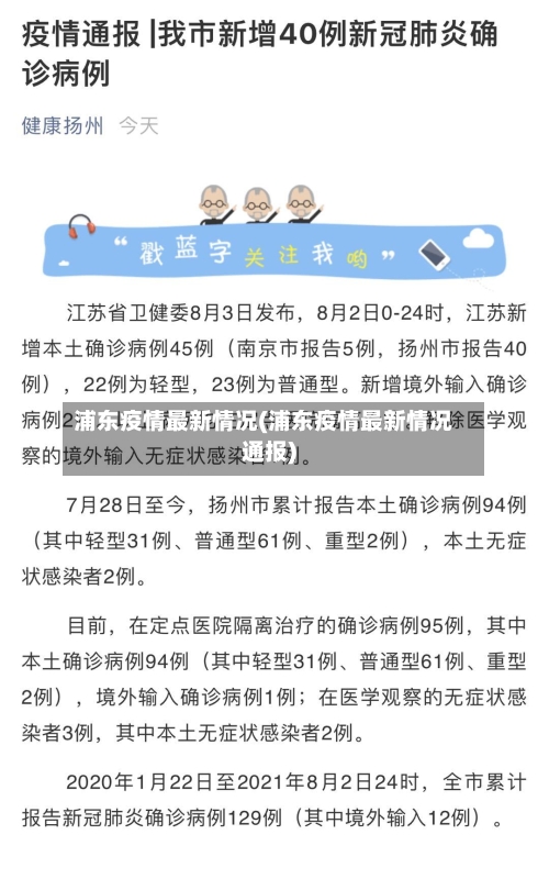 浦东疫情最新情况(浦东疫情最新情况通报)