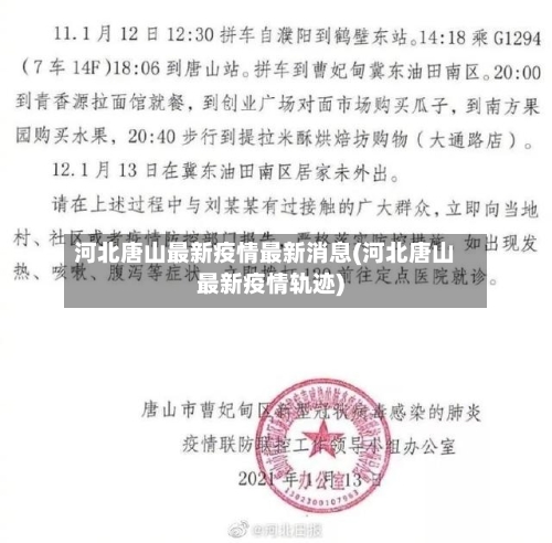 河北唐山最新疫情最新消息(河北唐山最新疫情轨迹)