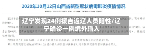辽宁发现24例援吉返辽人员阳性/辽宁确诊一例境外输入-第1张图片