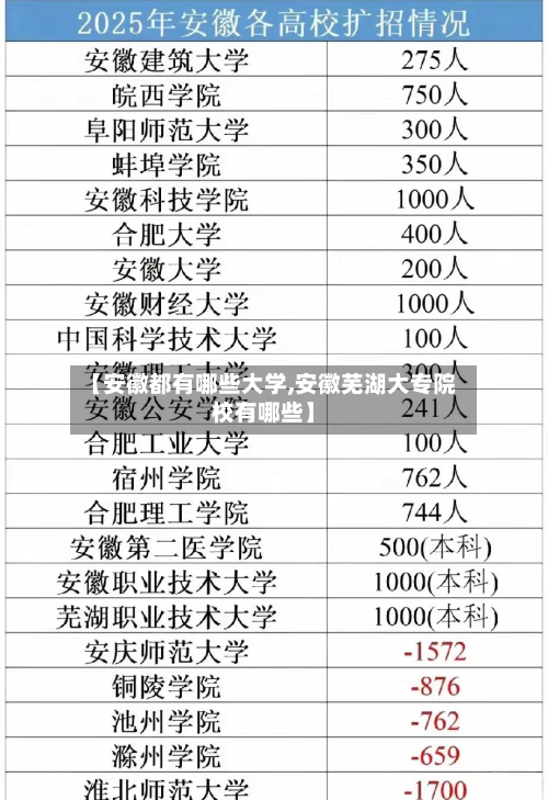 【安徽都有哪些大学,安徽芜湖大专院校有哪些】