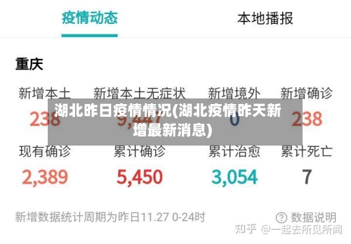 湖北昨日疫情情况(湖北疫情昨天新增最新消息)