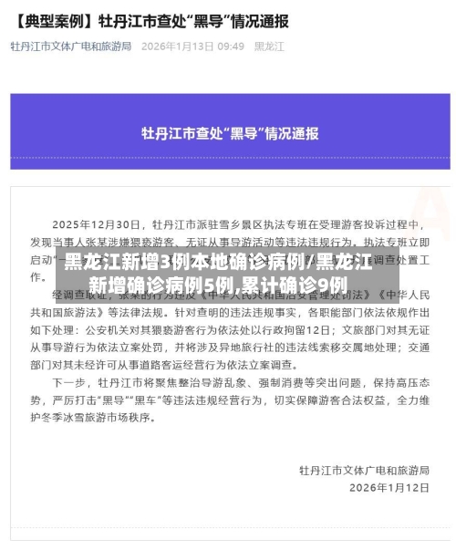 黑龙江新增3例本地确诊病例/黑龙江新增确诊病例5例,累计确诊9例