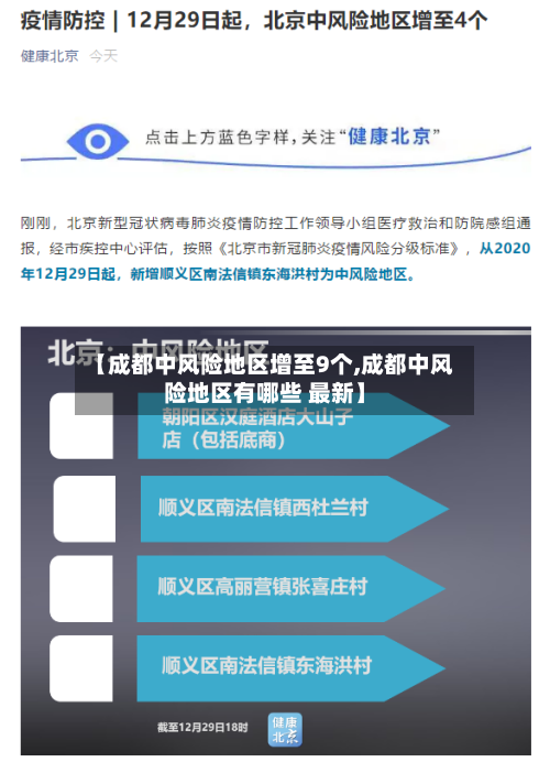【成都中风险地区增至9个,成都中风险地区有哪些 最新】