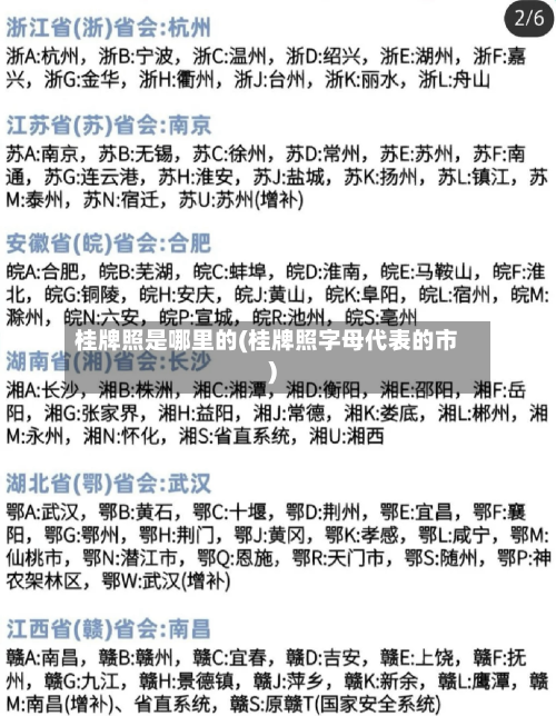 桂牌照是哪里的(桂牌照字母代表的市)