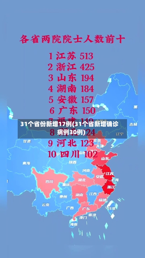 31个省份新增17例(31个省新增确诊病例30例)