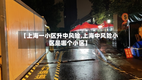 【上海一小区升中风险,上海中风险小区是哪个小区】-第3张图片
