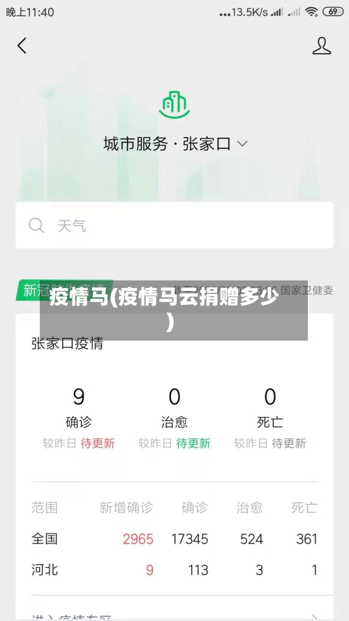 疫情马(疫情马云捐赠多少)
