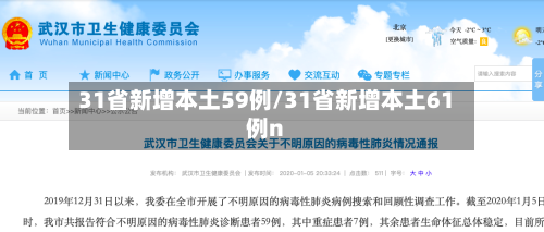 31省新增本土59例/31省新增本土61例n