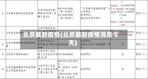 北京最新疫情(北京最新疫情消息今天)-第3张图片
