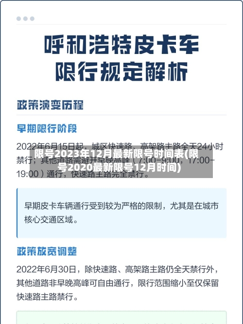 限号2023年12月最新限号时间表(限号2020最新限号12月时间)