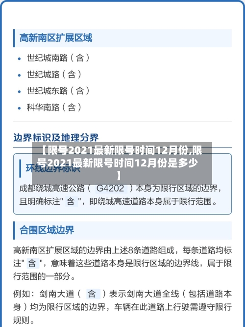 【限号2021最新限号时间12月份,限号2021最新限号时间12月份是多少】-第2张图片