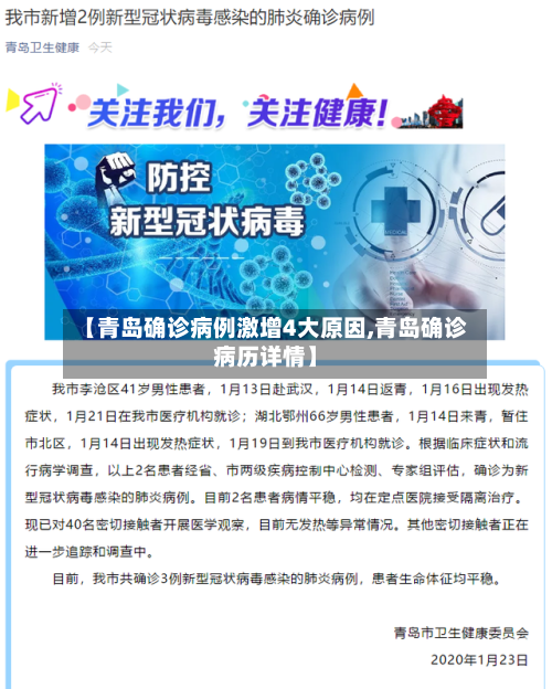 【青岛确诊病例激增4大原因,青岛确诊病历详情】-第3张图片