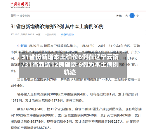 31省份新增本土确诊6例在辽宁云南/31省新增12例确诊 6例为本土病例轨迹-第3张图片