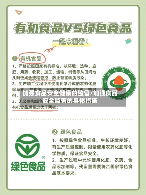 加强食品安全健康的监管/加强食品安全监管的具体措施