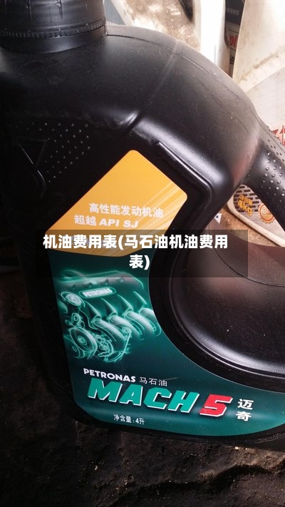 机油费用表(马石油机油费用表)-第2张图片