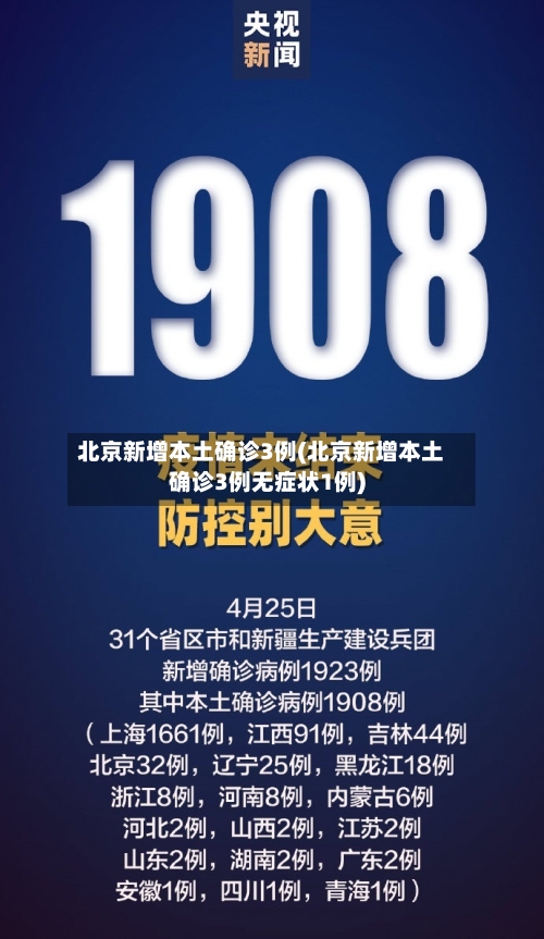 北京新增本土确诊3例(北京新增本土确诊3例无症状1例)-第2张图片
