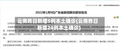 云南昨日新增5例本土确诊(云南昨日新增24例本土确诊)-第2张图片