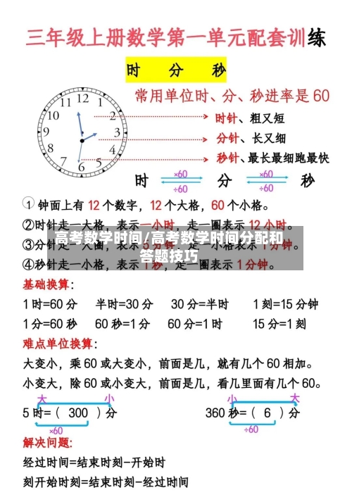 高考数学时间/高考数学时间分配和答题技巧-第3张图片