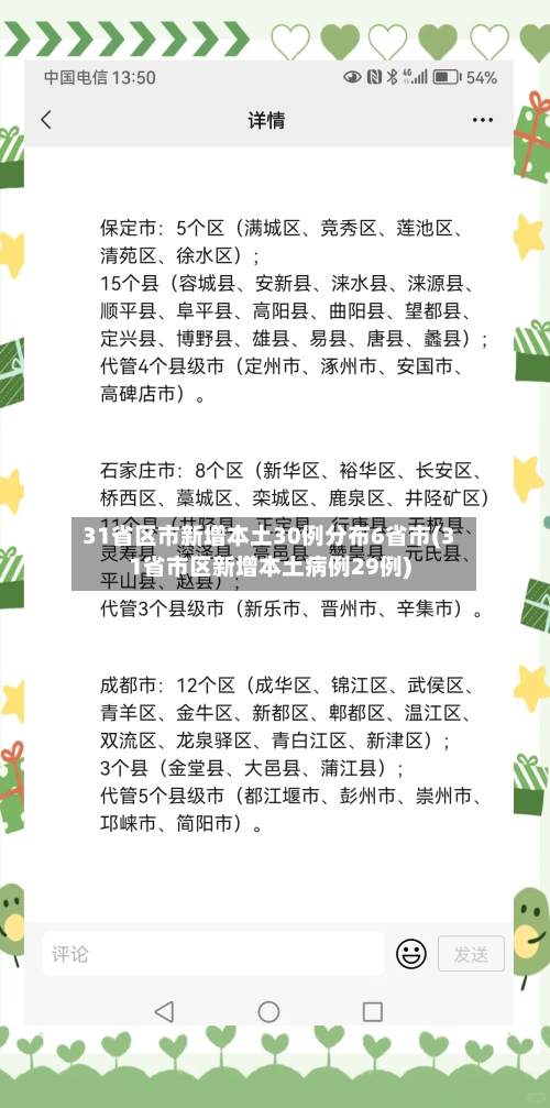 31省区市新增本土30例分布6省市(31省市区新增本土病例29例)-第3张图片