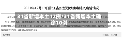 31省新增本土12例/31省新增本土确诊10例-第1张图片
